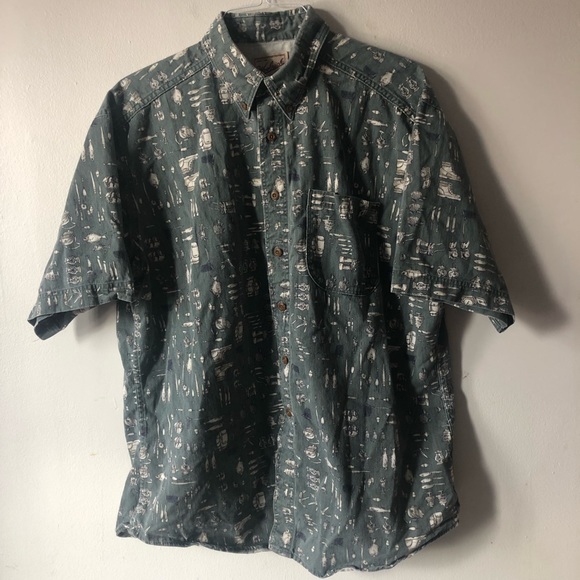 ❤️Woolrich Rugged Outdoorwear Fishing Hunting Shirt XL - Picture 1 of 6